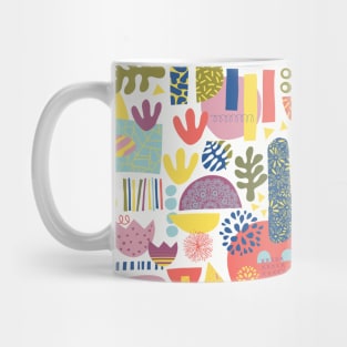 Papercut Collage White Mug